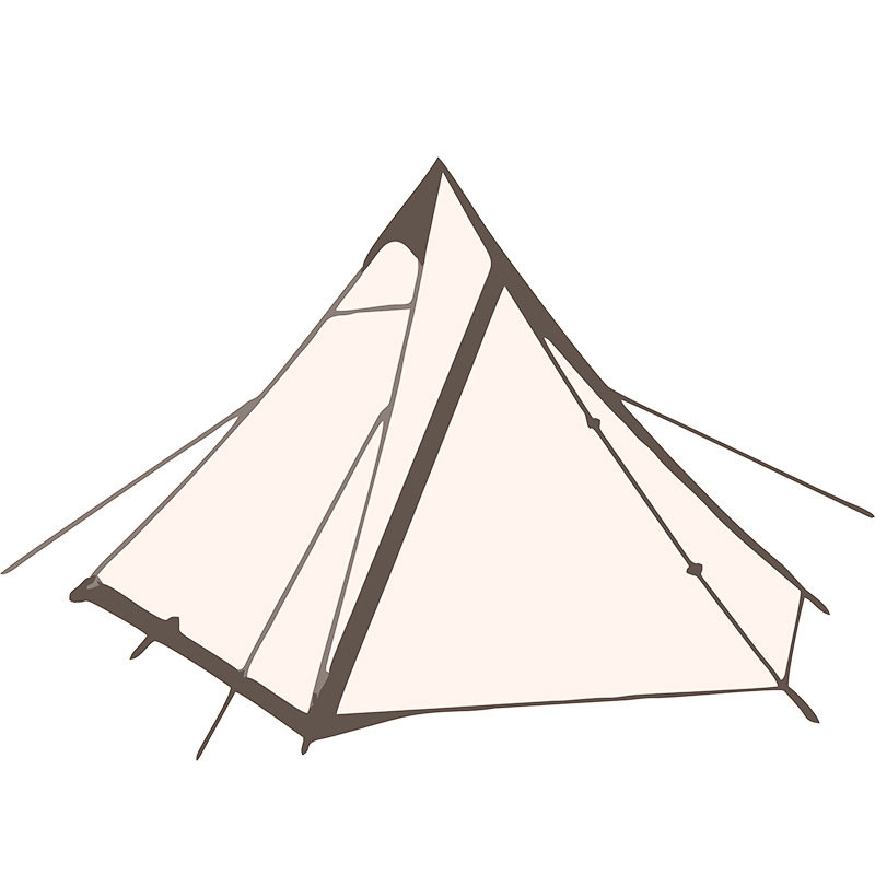 Let indisk camping regntæt pyramidetelt