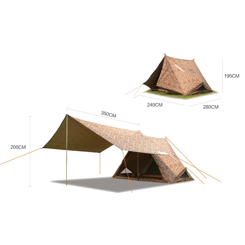 Udendørs camouflage campingtelt