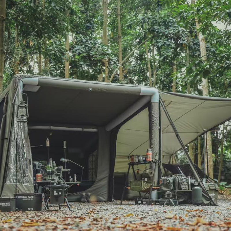 Oppustelig telt camping udendørs militær stil