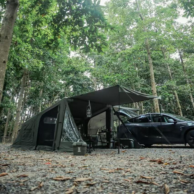 Oppustelig telt camping udendørs militær stil