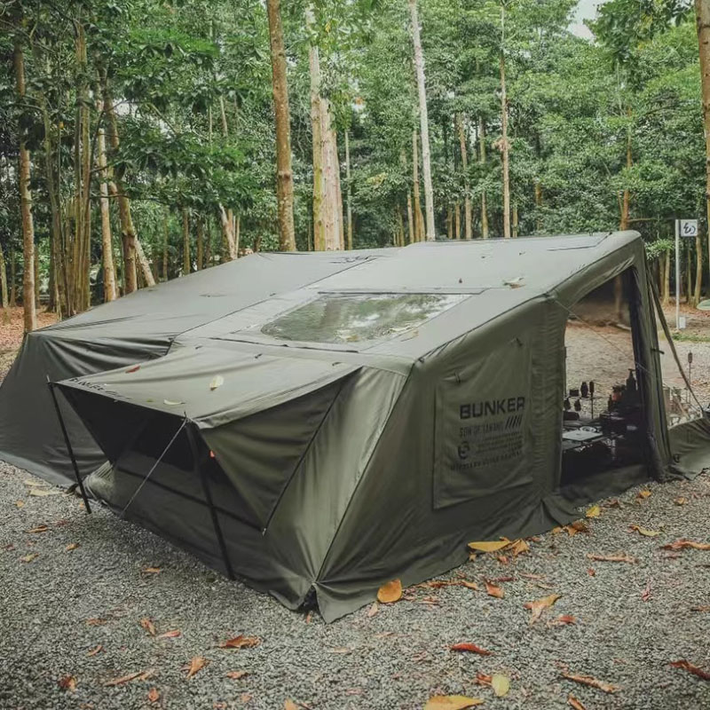 Oppustelig telt camping udendørs militær stil