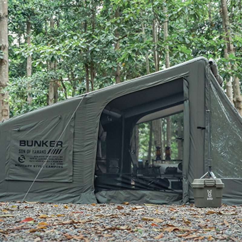 Oppustelig telt camping udendørs militær stil